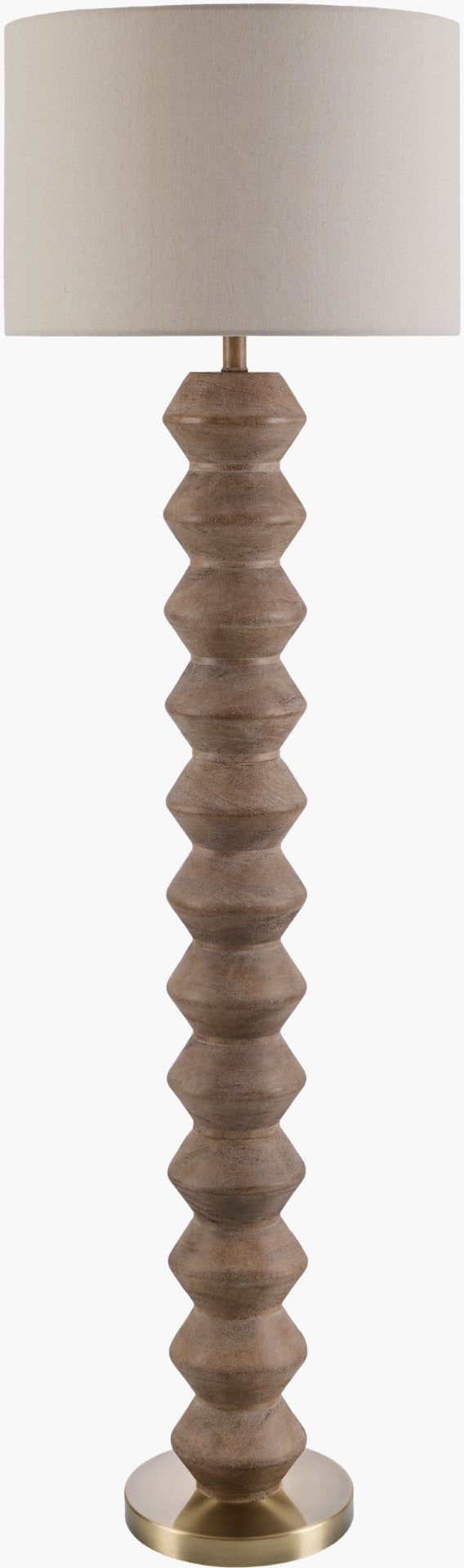 Livabliss Mungo Resin Iron Floor Lamp with Linen Shade for Classic Living Room Ambiance MGO-002
