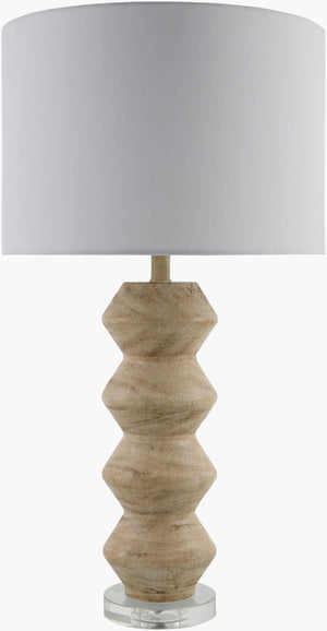Livabliss Mungo Resin Crystal Base Table Lamp with Linen Shade for Living Room Decor MGO-003