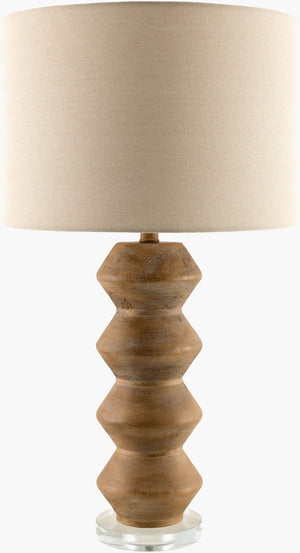 Livabliss Mungo Crystal Resin Table Lamp with Linen Shade for Elegant Ambient Living Spaces MGO-004