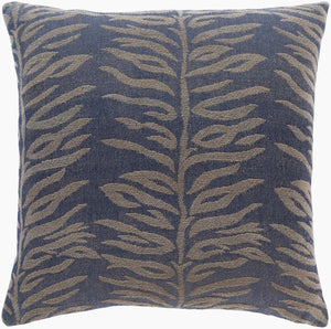Surya Madagascar Mgs-001 18” Accent Pillow - Durable Cotton Design For Modern Home Decor Revitalization Navy Cotton,Cotton Mgs002-1818d
