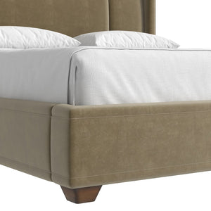 A.R.T. Furniture Harbor Upholstered Panel Bed - Camel, Cottage-Inspired Elegance for Serene Bedroom Sanctuary 338125-2731FB