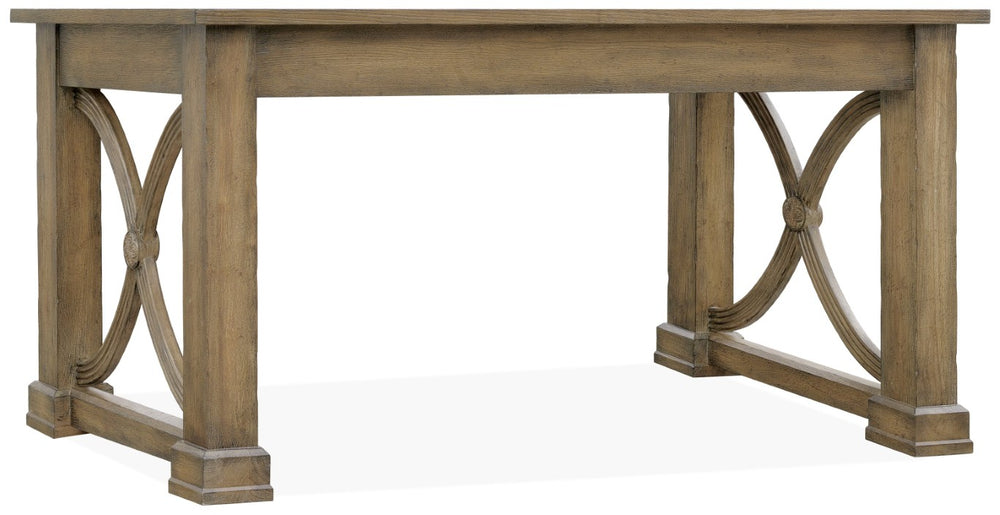 Hooker Furniture Melange Distressed Light-Oak Writing Desk With Keyboard Tray, Removable Insert & Generous Storage 638-10005