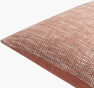 Surya Margay Mgy-001 Luxurious 18" Accent Pillow - Soft Cotton Blend, Intricate Detail, Easy Care! Brown Polyester,Cotton,Cotton Mgy001-2222d