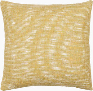 Surya Margay Mgy-001 Luxurious 18" Accent Pillow - Soft Cotton Blend, Intricate Detail, Easy Care! Mustard Polyester,Cotton,Cotton Mgy002-2222p