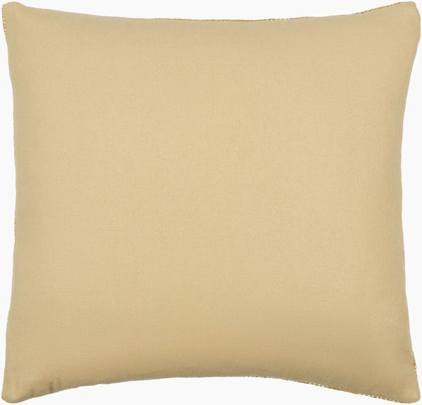 Surya Margay Mgy-001 Luxurious 18" Accent Pillow - Soft Cotton Blend, Intricate Detail, Easy Care! Mustard Polyester,Cotton,Cotton Mgy002-2222p