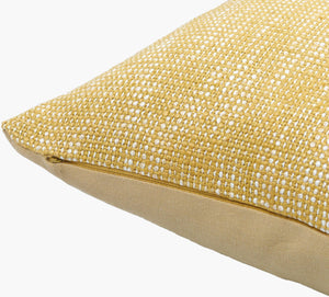 Surya Margay Mgy-001 Luxurious 18" Accent Pillow - Soft Cotton Blend, Intricate Detail, Easy Care! Mustard Polyester,Cotton,Cotton Mgy002-2222p