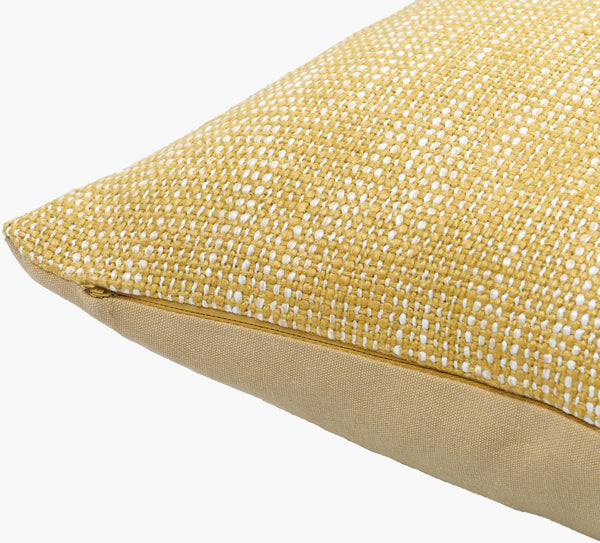Surya Margay Mgy-001 Luxurious 18" Accent Pillow - Soft Cotton Blend, Intricate Detail, Easy Care! Mustard Polyester,Cotton,Cotton Mgy002-2222p
