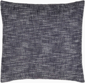 Surya Margay Mgy-001 Luxurious 18" Accent Pillow - Soft Cotton Blend, Intricate Detail, Easy Care! Ink Blue Polyester,Cotton,Cotton Mgy003-2020d