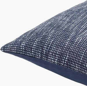 Surya Margay Mgy-001 Luxurious 18" Accent Pillow - Soft Cotton Blend, Intricate Detail, Easy Care! Ink Blue Polyester,Cotton,Cotton Mgy003-2020d