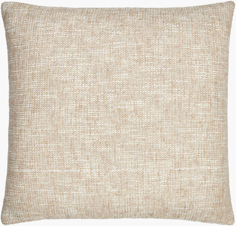 Surya Margay Mgy-001 Luxurious 18" Accent Pillow - Soft Cotton Blend, Intricate Detail, Easy Care! Tan Polyester,Cotton,Cotton Mgy005-1818d