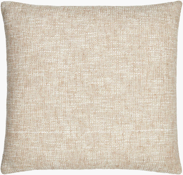 Surya Margay Mgy-001 Luxurious 18" Accent Pillow - Soft Cotton Blend, Intricate Detail, Easy Care! Tan Polyester,Cotton,Cotton Mgy005-1818d