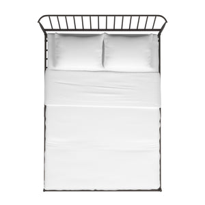 Homelegance By Top-Line Dante Metal Platform Bed with Curved Metal Headboard Dark Bronze Metal