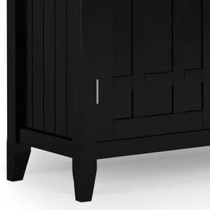 English Elm Bedford Sideboard Buffet With Wine Rack - Elegant Black Storage Solution For Dining & Living Spaces B136P158481