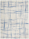 WHS09 Whimsicle Modern Area Rug - Stylish Abstract Design in Neutral Blue, Grey, and Ivory Tones