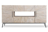 Parker House Crossings - Monaco 69 In. TV Console Weathered Blanc Solid Mango MON#69