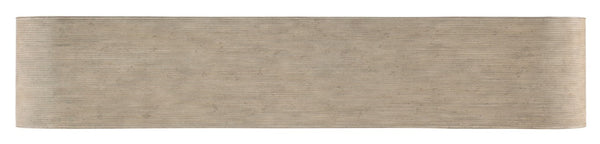 Hooker Furniture Commerce Delta Console Table — Slim 73.5" Natural Wood & Resin Hallway Console With Ridged Silhouette And Triangle Base 7228-80111-81