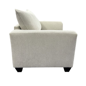 Porter Designs Porter Hawthorne Elegant Chenille Loveseat With Geometric Pillows - Cream Comfort For Your Living Room Cream Fabric 01-207-02-6841