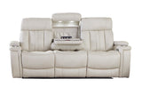 Parker House Parker Living Royce - Fantom Ivory Power Reclining Sofa with Drop Down Console Fantom Ivory 88% Polyester / 12% PU (W) MROY#832PH-FNI