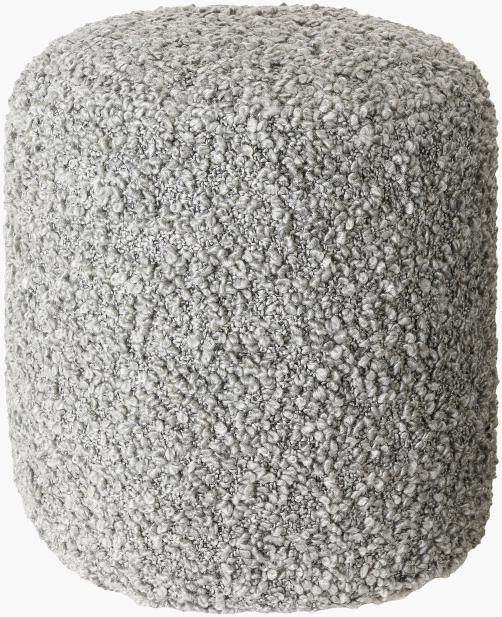 Livabliss Mohave Round Farmhouse Pouf with Polybead Fill Dual Texture Polyester Cotton Accent MHPF001-181616