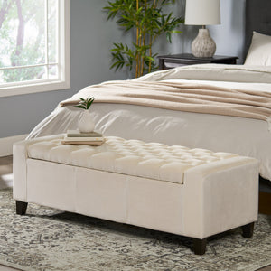 English Elm Guernsey Tufted Storage Ottoman with Lift Top Hidden Compartment for Living Rooms 59336.00NVLT