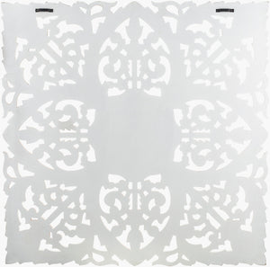 Surya Mehr 35" Dimensional Wall Accent – Elegant Global-inspired Design For Eclectic Home Décor Main, White Manufactured Wood Mhr001-3535