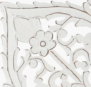 Surya Mehr 35" Dimensional Wall Accent – Elegant Global-inspired Design For Eclectic Home Décor Main, White Manufactured Wood Mhr001-3535