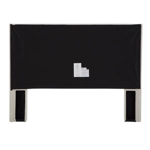 Homelegance By Top-Line Magnolia Nailhead Wingback Button Tufted Headboard White Linen