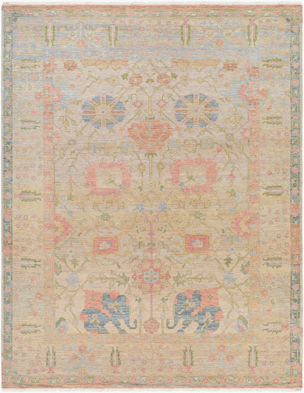 Surya Mashad Handmade Rug 10' X 14' - Luxurious Indian Wool, Durable, Easy-care, Unique Charm For Home Pastel Beige Wool Mhs2301-23