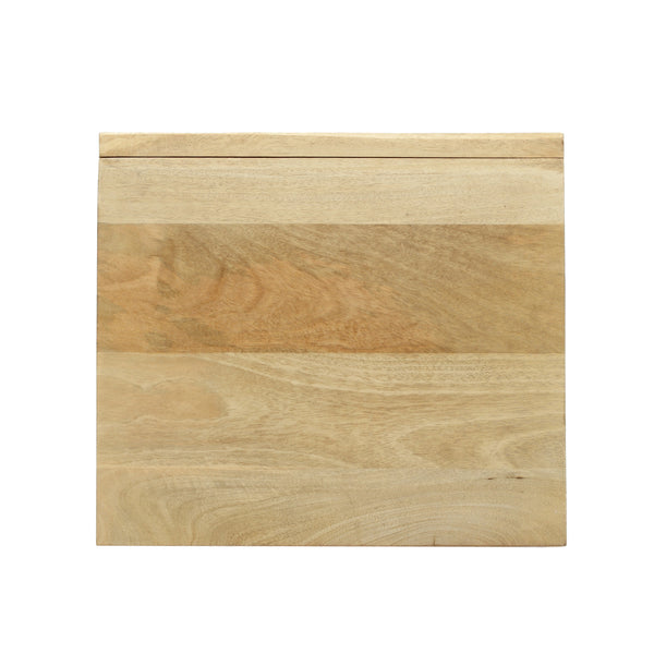 English Elm Christopher Knight Home® - BEDSIDE Mango Wood 1 Door Nightstand with Wave Door, Iron Legs, Handcrafted Modern Storage 18"W 66704.00