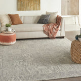 Nourison Vail VAI04 Handmade Tufted No Border Indoor Only Modern  Rug Grey, Grey 100% Wool 99446794703