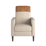 Homelegance By Top-Line Charleston Push-Back Recliner Brown Linen