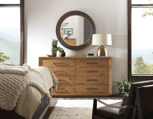 Hooker Furniture Big Sky Eight Drawer Dresser Rustic Pecky Hickory & Cedar 8-Drawer Vintage Natural Finish, Cedar-Lined 6700-90002-80