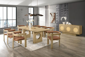 VIG Furniture Modrest Oshana - Modern White Oak Dining Set VGMA-MIT-5351-SET