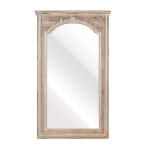 Atlas Alfred Mirror - Elegant Tall Arched Frame in Distressed Whitewash Finish for Timeless Home Charm MI11003-01