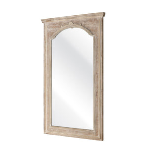 Atlas Alfred Mirror - Elegant Tall Arched Frame in Distressed Whitewash Finish for Timeless Home Charm MI11003-01