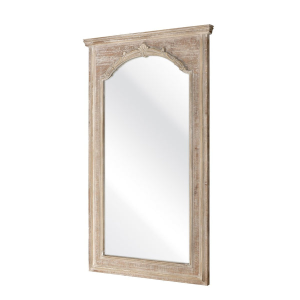 Atlas Alfred Mirror - Elegant Tall Arched Frame in Distressed Whitewash Finish for Timeless Home Charm MI11003-01