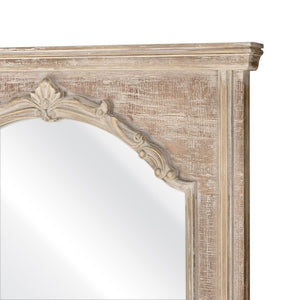 Atlas Alfred Mirror - Elegant Tall Arched Frame in Distressed Whitewash Finish for Timeless Home Charm MI11003-01