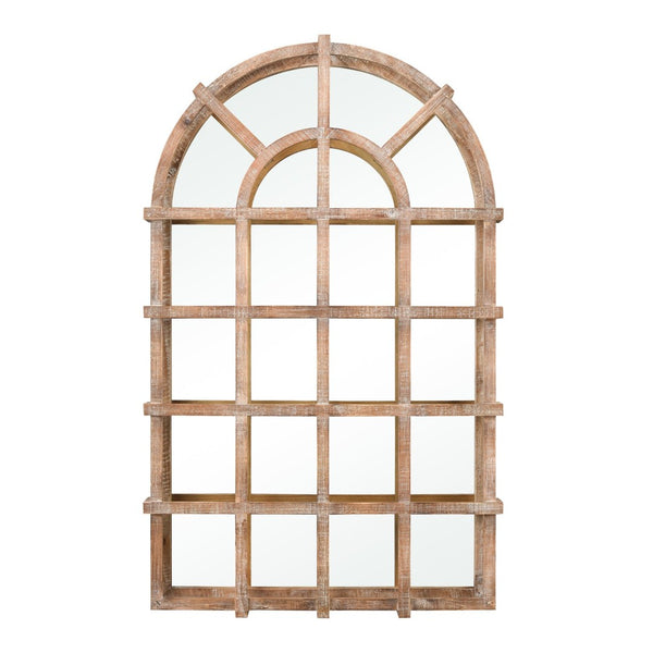 Atlas Atherton Wall Mirror – Classic Country French Design, Weathered Brown Finish, Elegant Rustic Accent Piece MI11009-01