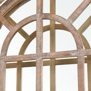 Atlas Atherton Wall Mirror – Classic Country French Design, Weathered Brown Finish, Elegant Rustic Accent Piece MI11009-01