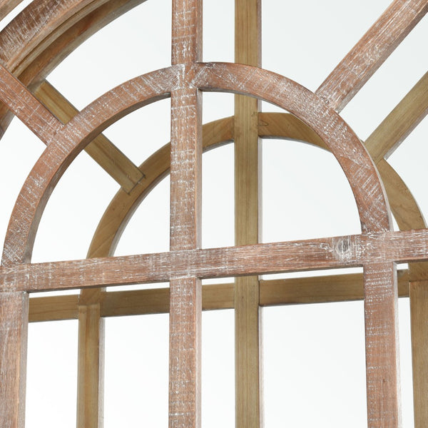 Atlas Atherton Wall Mirror – Classic Country French Design, Weathered Brown Finish, Elegant Rustic Accent Piece MI11009-01