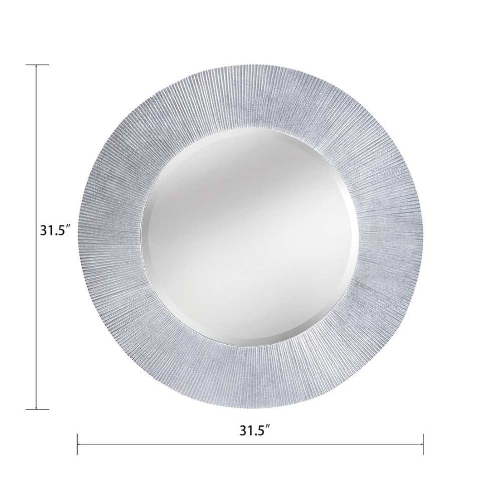 Atlas Attra Wall Mirror – Elegant Silver Frame with Sculptured Grooves for Modern & Classic Interiors MI11010-01