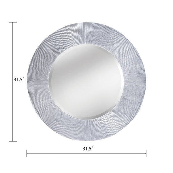 Atlas Attra Wall Mirror – Elegant Silver Frame with Sculptured Grooves for Modern & Classic Interiors MI11010-01