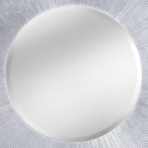 Atlas Attra Wall Mirror – Elegant Silver Frame with Sculptured Grooves for Modern & Classic Interiors MI11010-01