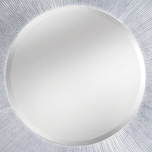 Atlas Attra Wall Mirror – Elegant Silver Frame with Sculptured Grooves for Modern & Classic Interiors MI11010-01