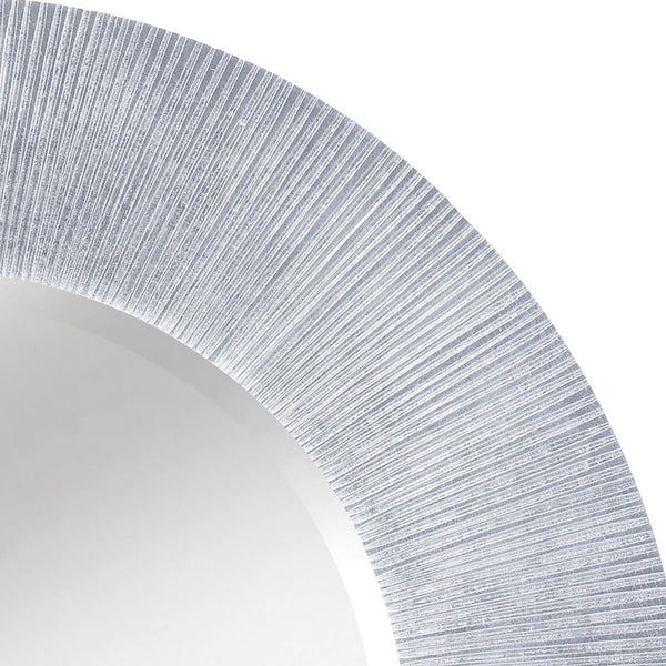 Atlas Attra Wall Mirror – Elegant Silver Frame with Sculptured Grooves for Modern & Classic Interiors MI11010-01