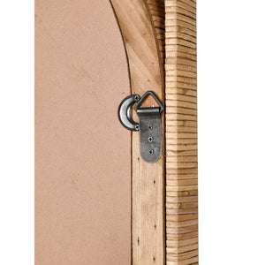 Atlas Baarlo Mirror - Elegant Oval Design with Natural Rattan Frame for Bohemian & Coastal Spaces MI11012-01