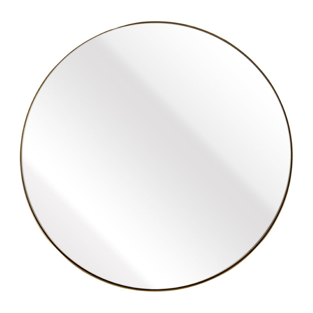 Atlas Beni Mirror Small - Polished Brass Accent for Chic Spaces, Perfect for Entryways & Living Rooms MI11013-01