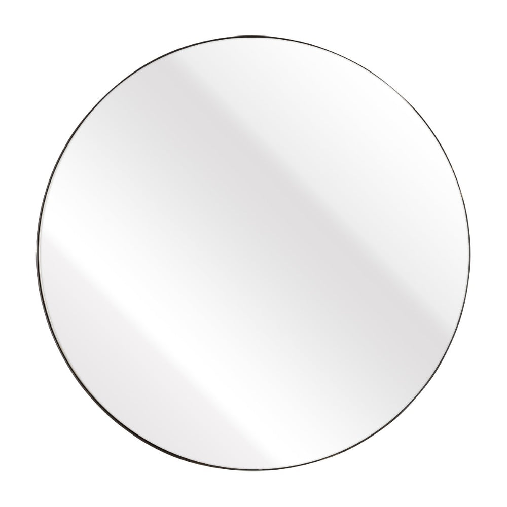Atlas Beni Mirror Large - Modern Round Black Accent with Streamlined Design for Elegant Wall Display MI11013-02