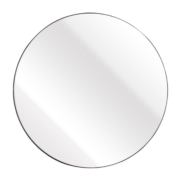 Atlas Beni Mirror Large - Modern Round Black Accent with Streamlined Design for Elegant Wall Display MI11013-02