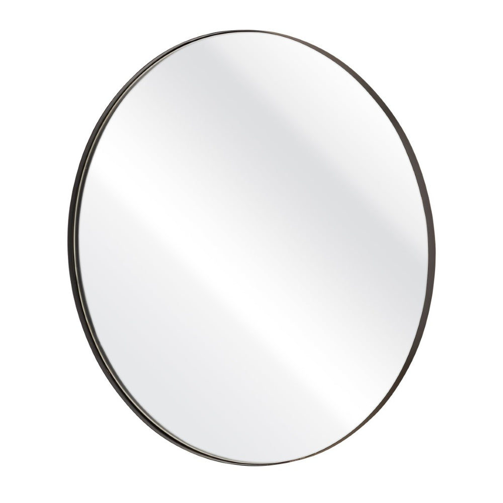 Atlas Beni Mirror Large - Modern Round Black Accent with Streamlined Design for Elegant Wall Display MI11013-02